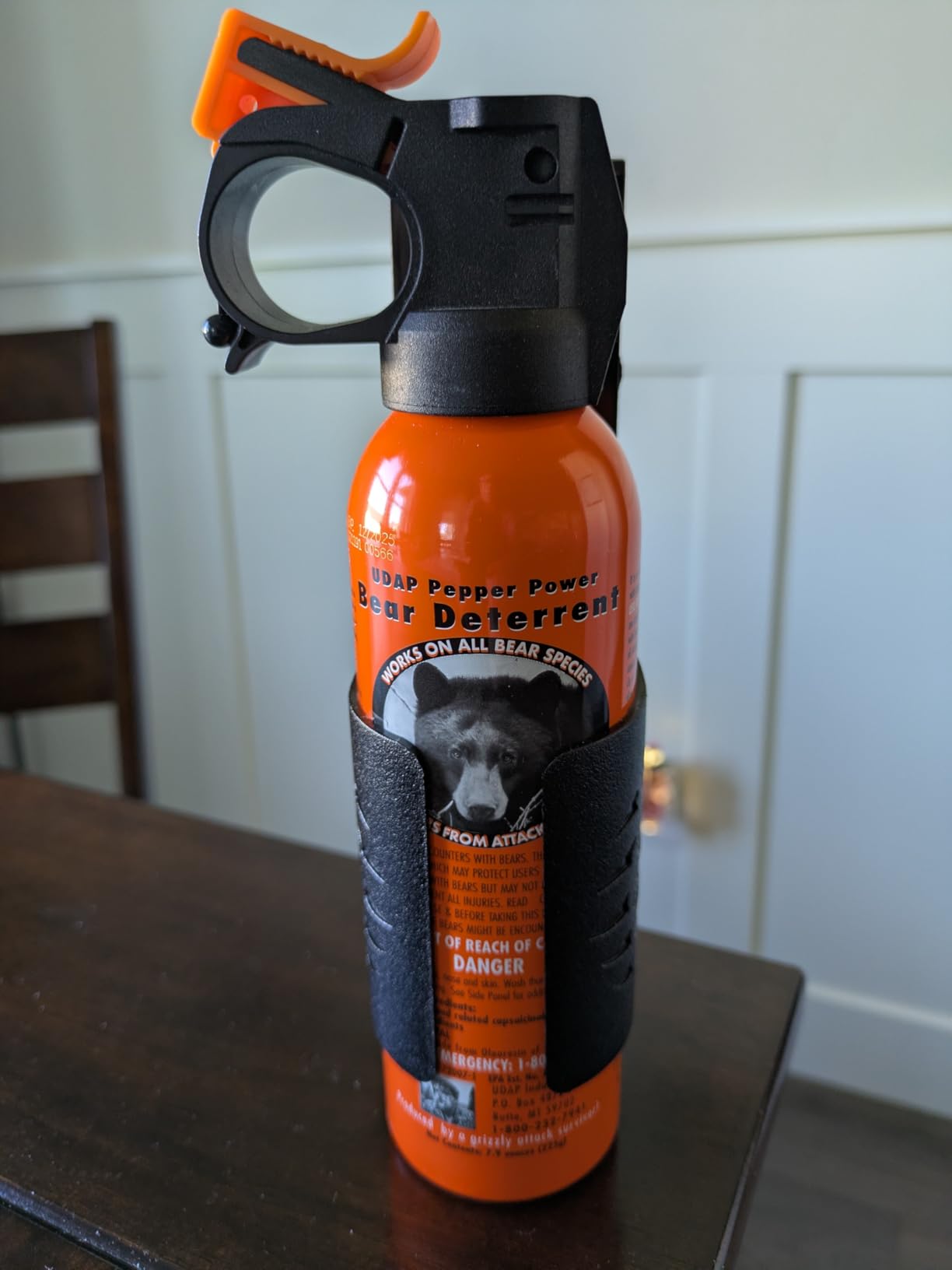 UDAP Griz Guard Bear Pepper Spray Holster, Holder with Belt Clip for Camping, Hiking, Fishing, Fits All 2-2.5