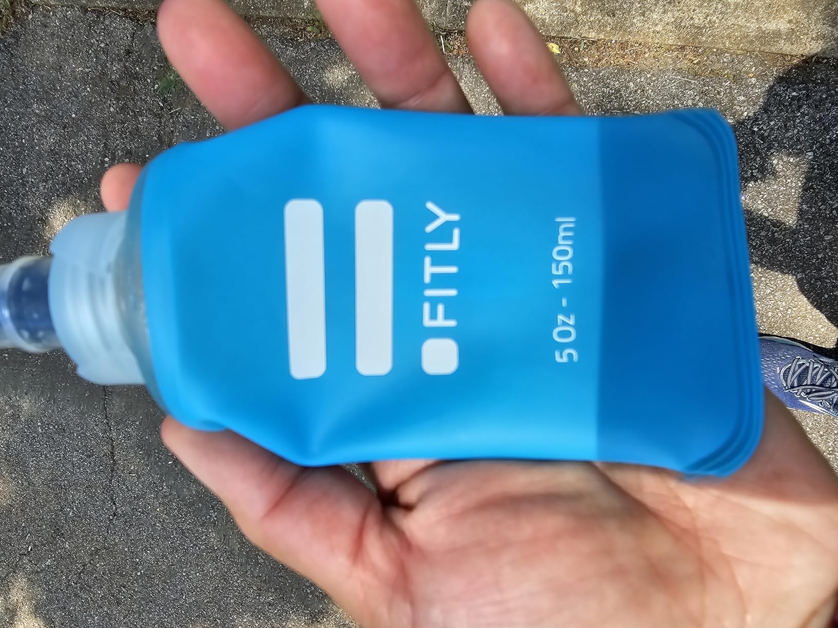 FITLY Soft Flask - Shrink As You Drink Soft Water Bottle for Hydration Pack - Folding Water Bottle Ideal for Running, Hiking, Cycling, Climbing & Rigorous Activity customer photo 1