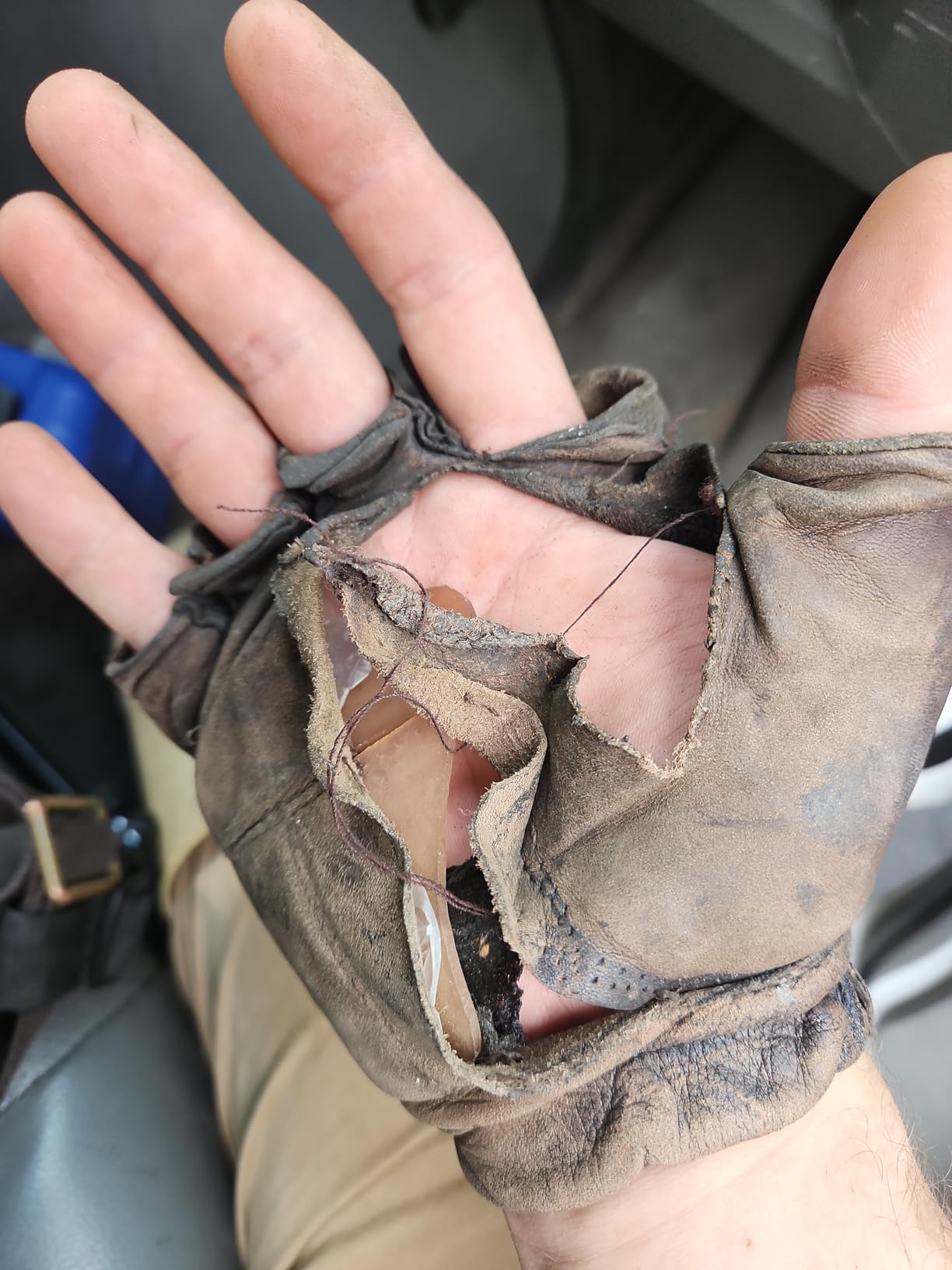 BLACK DIAMOND Stone Belay/Rappelling Gloves, Climbing, Leather, Fingerless customer photo 1