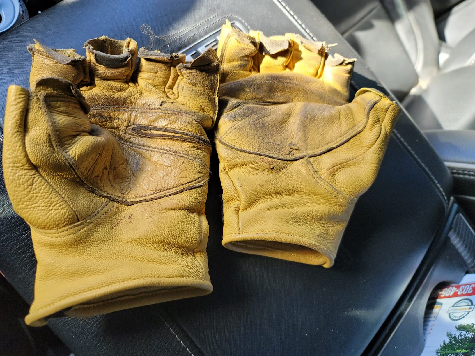 BLACK DIAMOND Stone Belay/Rappelling Gloves, Climbing, Leather, Fingerless customer photo 2