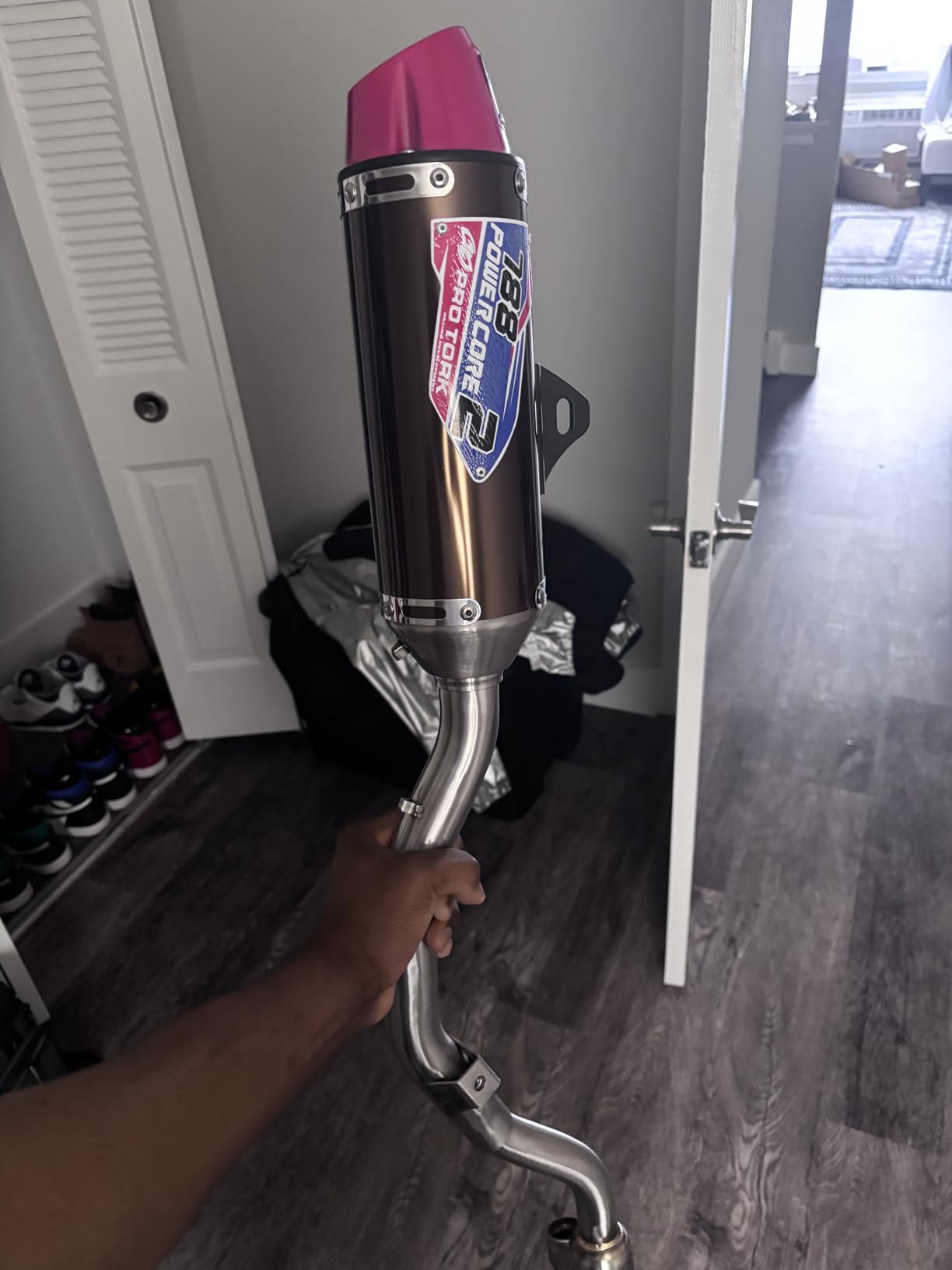 JFG RACING Full Slip On Exhaust Muffler for CRF230F CRF 230F 150F/Hawk250 customer photo 1