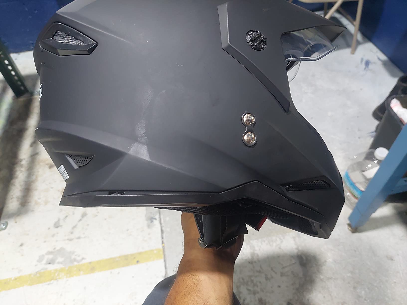 1Storm Dual Sport Motorcycle Motocross Off Road Full Face Helmet Dual Visor: HF802 customer photo 2
