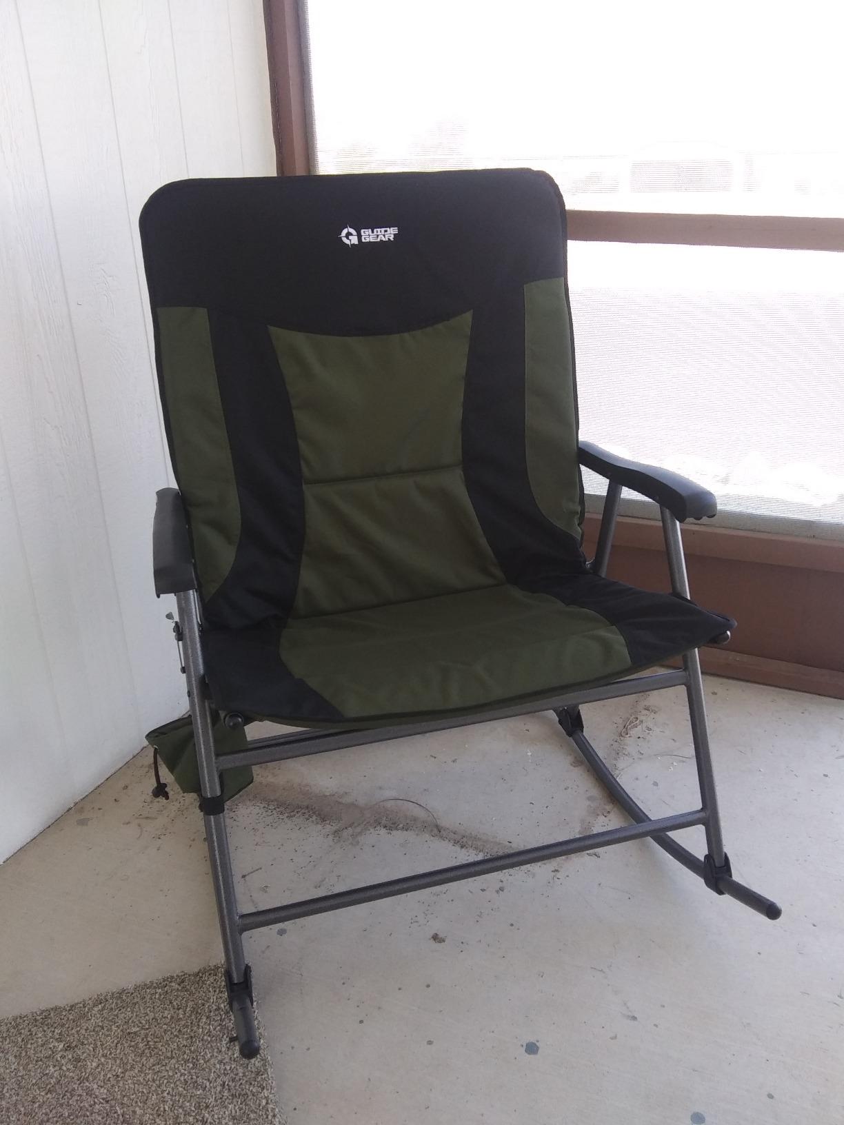 Guide Gear XXL Oversized Rocking Camping Chair, Heavy-Duty 600 lb Capacity Portable Folding Outdoor Camp Rocker Chairs for Adults customer photo 1
