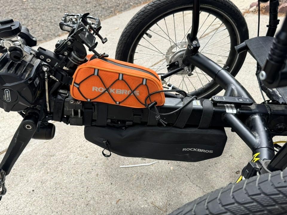 ROCKBROS Bike Frame Bag 840D Nylon Waterproof Bike Triangle Bag Bicycle | Under Top Tube Corner Pouch Storage Bag Double Bag Design with Reflective Logo for Cycling Accessories customer photo 2