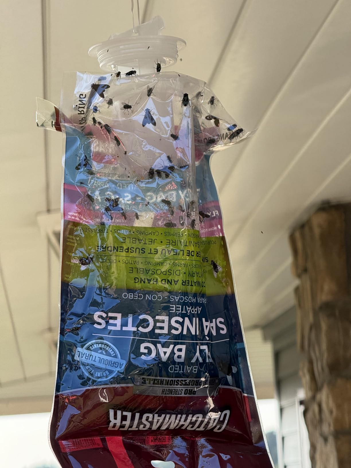 Catchmaster Disposable Outdoor Fly Trap - 2 Hanging Bags with Bait, Holds up to 30,000 Flies customer photo 2