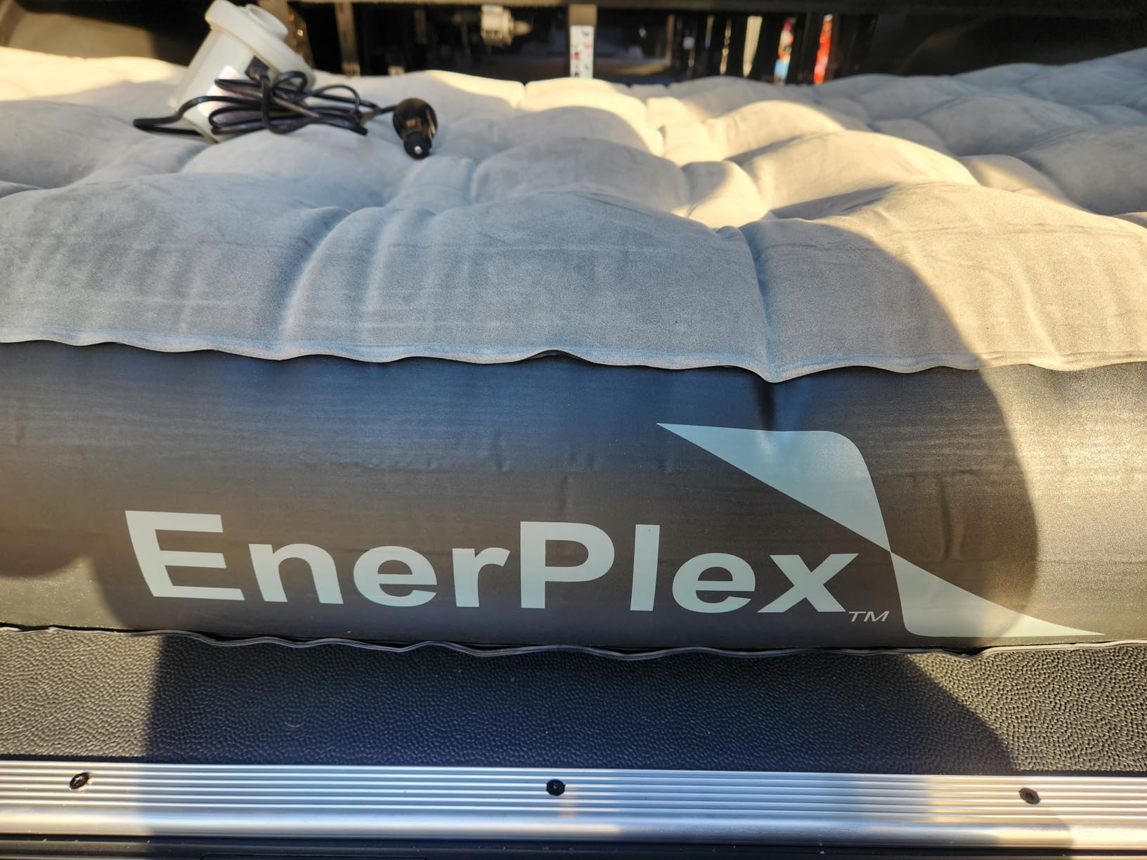 EnerPlex Camping Air Mattress with Built in Pump - Queen Blow Up Mattress for Travel & Guests - Portable Bed for Adults and Kids - Grey customer photo 1