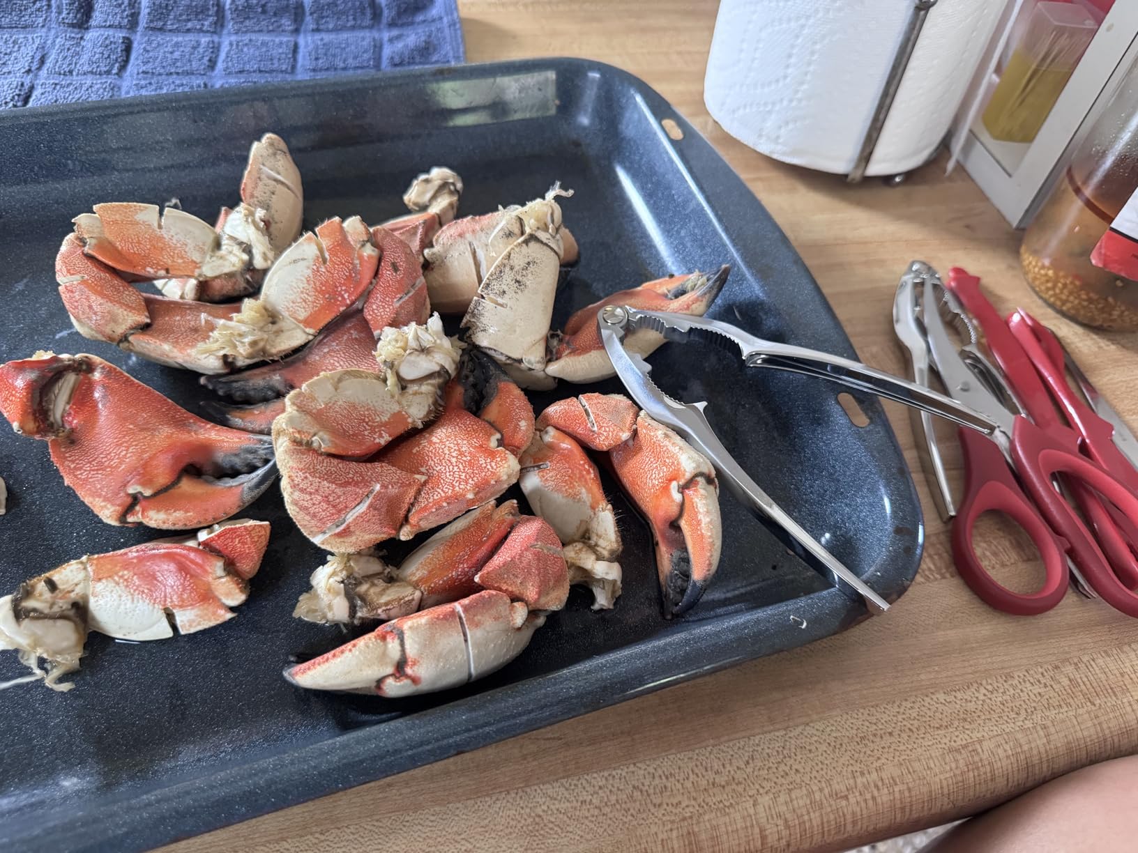 Crab Leg Crackers and Tools - Lobster Crackers and Picks Set | Shellfish Crab Claw Cracker Stainless Steel Seafood Crackers & Forks - Lobster Tools for Eating customer photo 2
