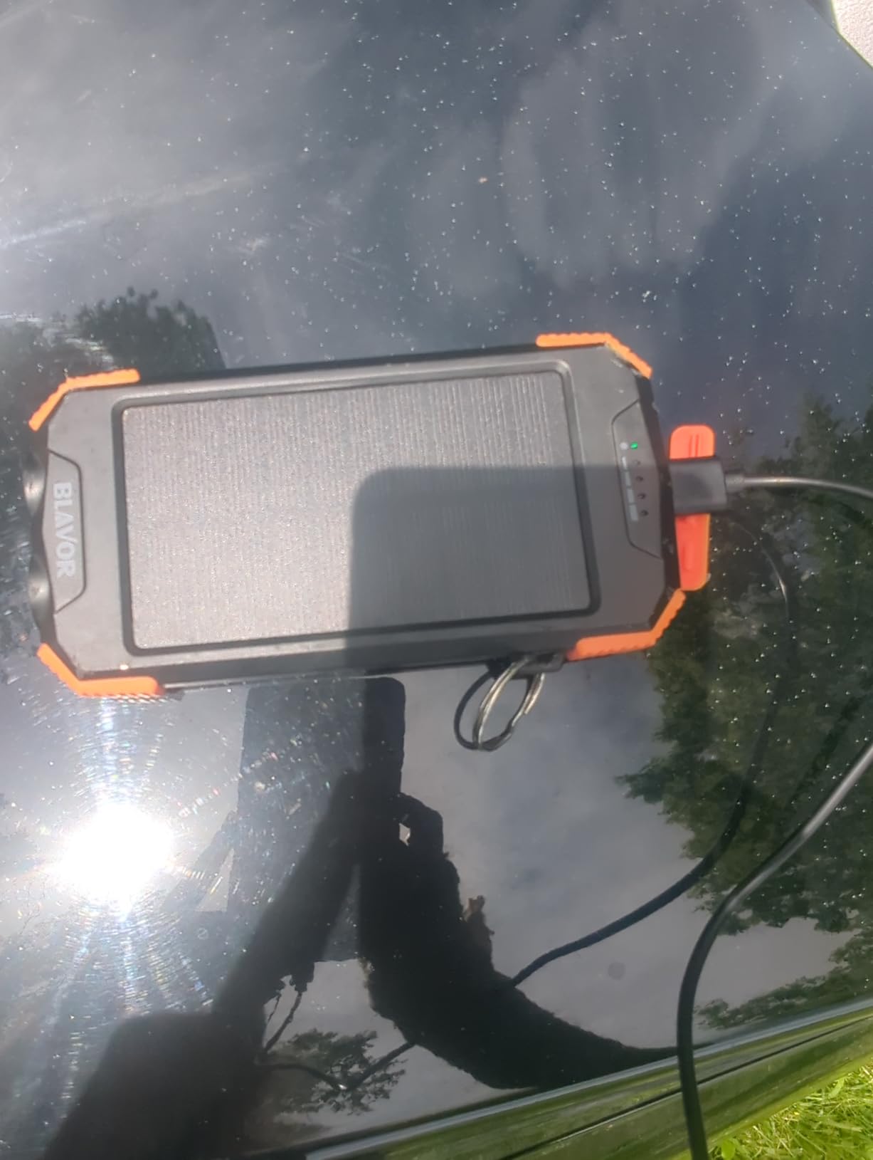 BLAVOR Solar Power Bank 10,000mAh Portable Wireless Charger for Cell Phones | 20W USB-C battery pack, battery bank, IPX5 waterproof, 2 flashlights, camping essentials, hiking gear, emergency solar backup customer photo 1