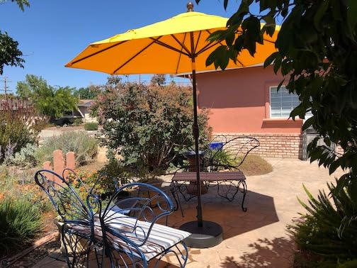 EliteShade USA 10-Year-Non-Fading 9Ft Market Patio Umbrella, UPF 50+ UV Protection Performance Sun Umbrella, Heavy Duty Commercial Grade Outdoor Table Umbrella with Crank & Tilt, Windproof Vented Top for Garden, Pool, Deck and Outdoor Playsets, Navy Blue customer photo 2