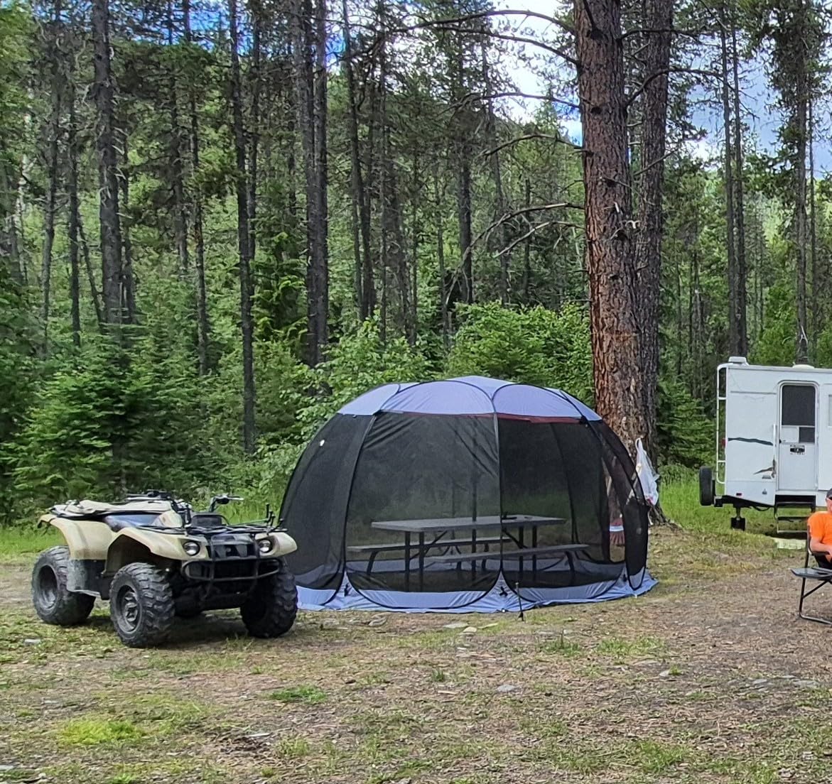 Alvantor Pop Up Screen House Tent, Instant Outdoor Gazebo with Mosquito Netting & UPF 50+ Sun Protection, Portable Canopy Shelter for Patio, Backyard, Camping (2-10 Person) customer photo 1