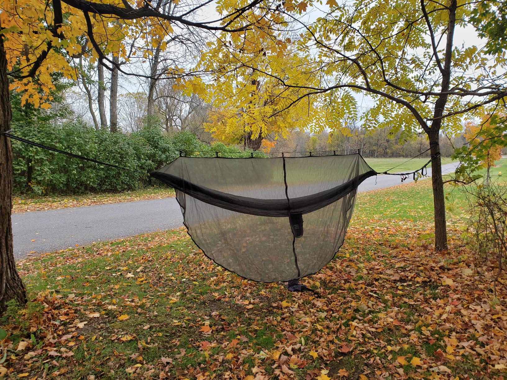 Gold Armour Hammock Bug Net, Mosquito Net Bugs - Premium Mesh Netting, Guardian of No See Um and Insects - Perfect Equipment Gear Accessories for Your Double Hammocks and Single Hammock (Black) customer photo 1