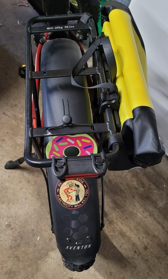ROCKBROS Front Roller Panniers Bag 10L Waterproof Roll-Top Quick Mount | 840D TPU Roll-Top Seal, for Touring & Commuting, Dual Hooks & 360° Slide, Hardboard Anti-Wear, Detachable Strap, Reflective Logo customer photo 2