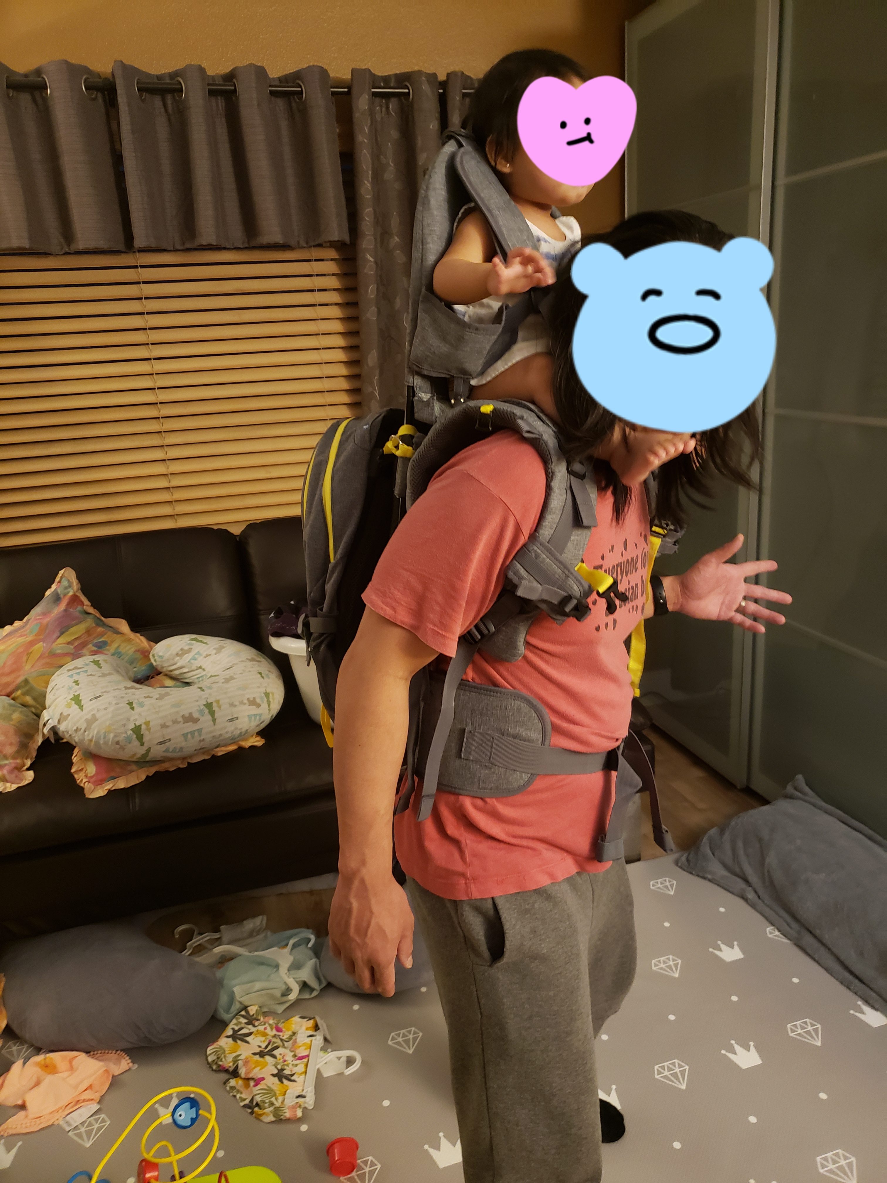OE Shoulder Hiking Carrier For Child and Toddler 1- 4 years old with Detachable Backpack and Sunshade, Foldable Frame, Compact, Perfect for Day Hiking customer photo 1