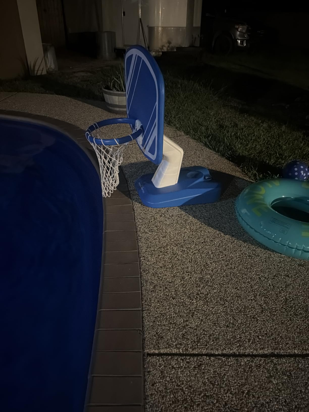 GoSports Splash Hoop PRO Pool Basketball Game - Modern Poolside Basketball Hoop with Backboard, Ball & Pump - Swimming Pool Basketball Hoop for Inground & Above Ground Pools customer photo 1