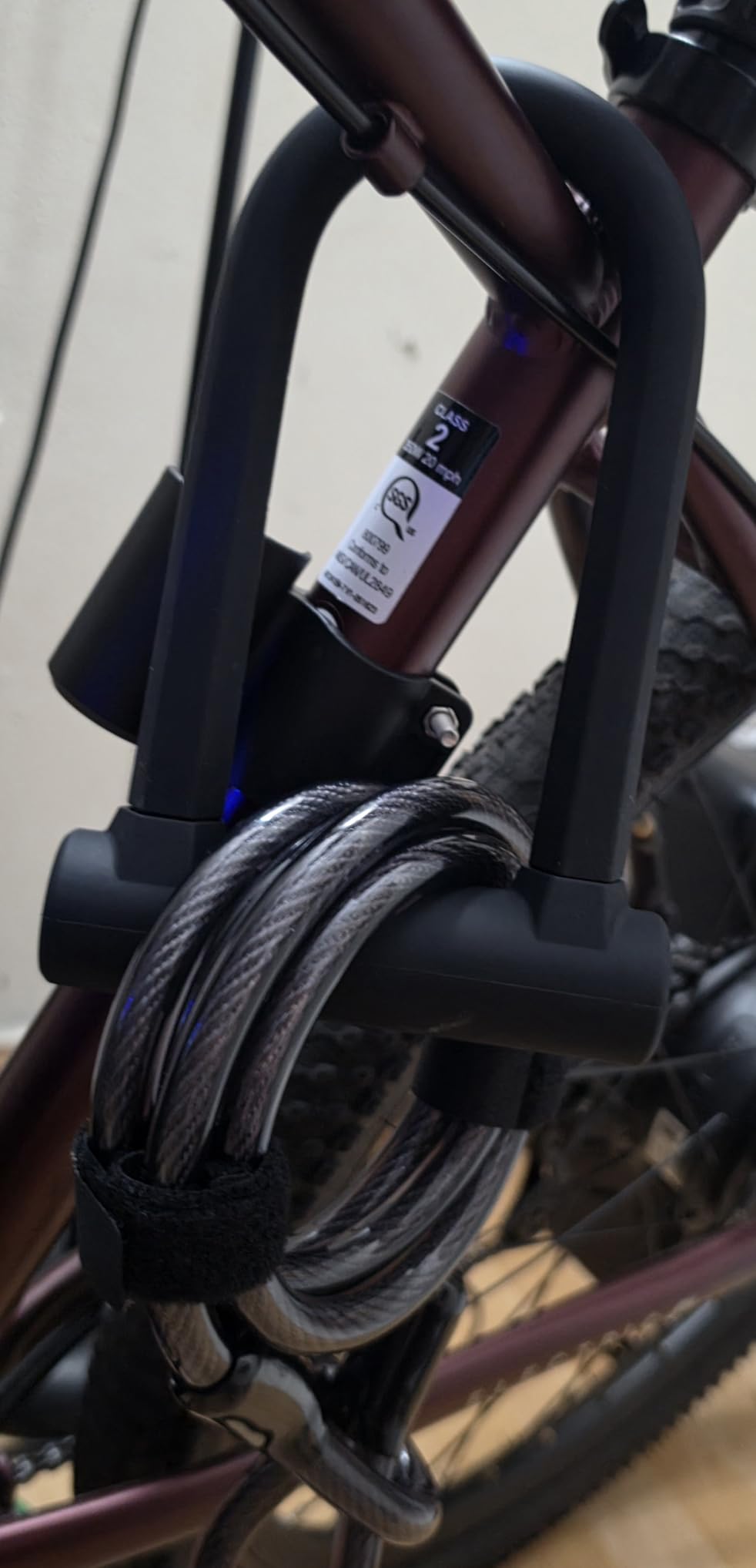 Sportneer Bike Lock: Heavy Duty Anti Theft Bike U Lock with 5ft Security Steel Cable - 17mm Shackle Bicycle U-Locks with 2 Keys & Mounting Bracket for Road Mountain Bike customer photo 2