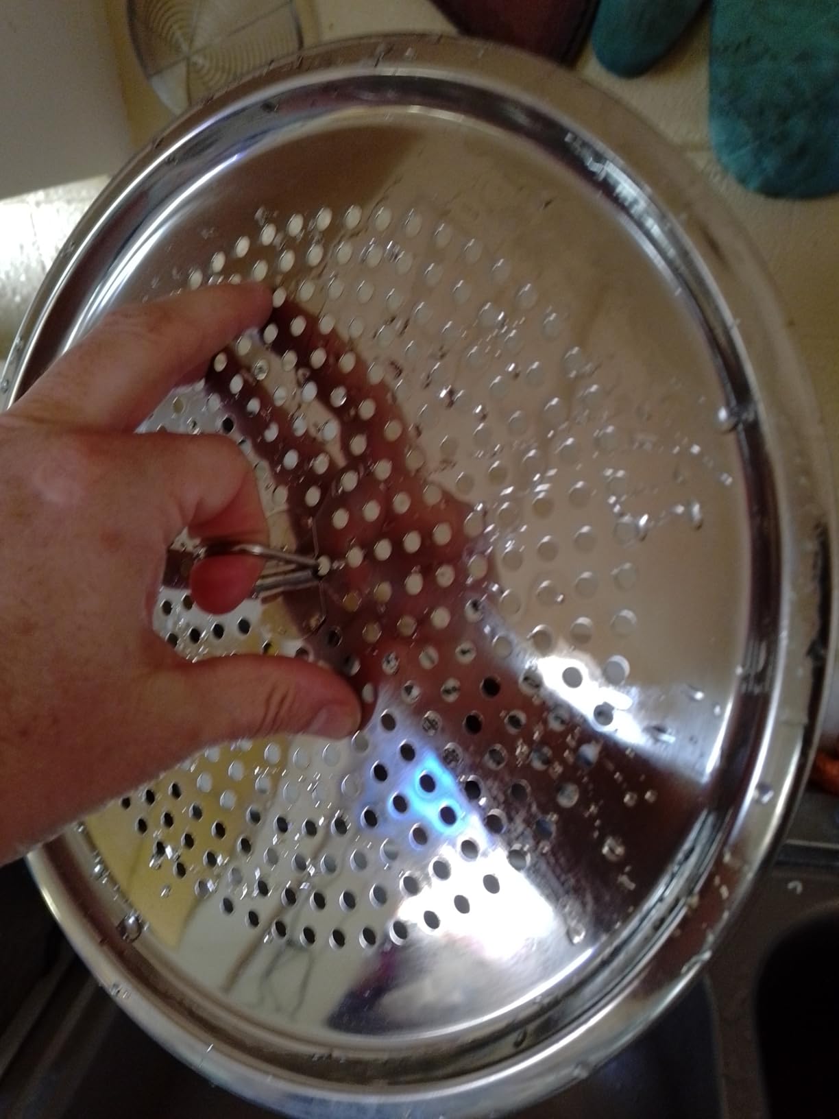 Kenmore Broadway 16-Quart Stock Pot With Steamer Insert and Lid, Glacier Blue customer photo 1