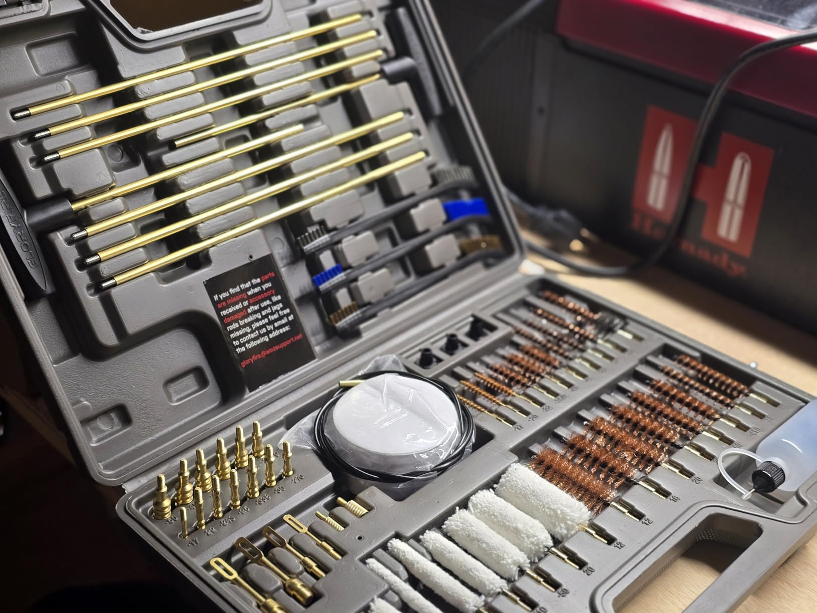 GLORYFIRE Elite Gun Cleaning Kit, Handgun Shotgun Pistol Universal Cleaning Kit with All Brass High-end Brushes, Jags, Reinforced and Lengthened Rods customer photo 1