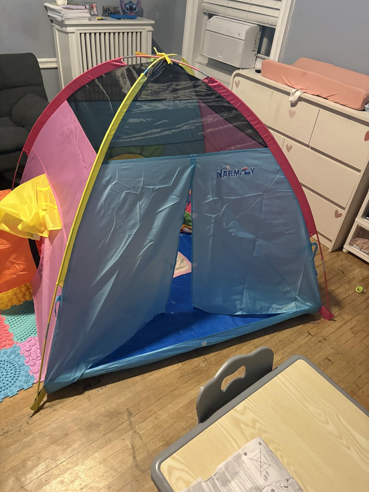 NARMAY Play Tent Easy Fun Dome Tent for Kids Indoor/Outdoor Fun - 60 x 60 x 44 inch | Waterproof Floor, Easy Setup & Storage customer photo 1