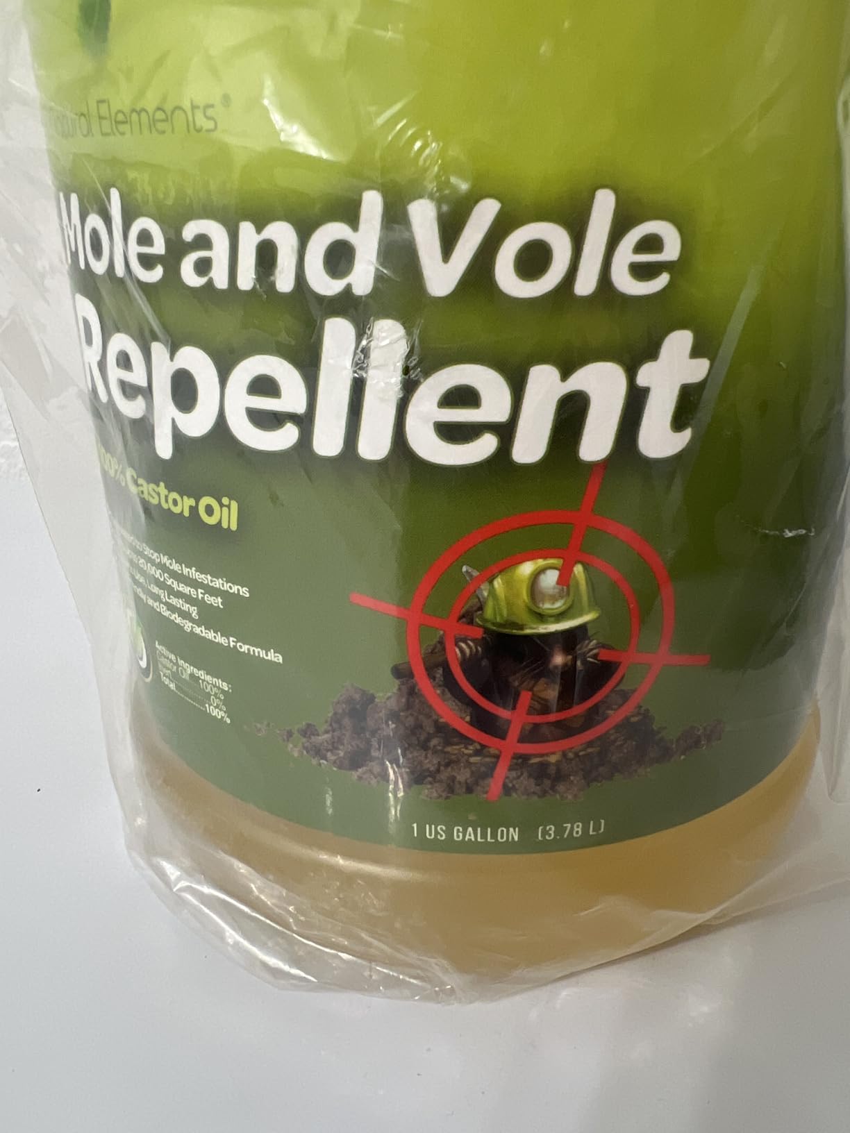 Natural Elements Mole and Vole Repellent - 100% Castor Oil Formula - Lawn and Yard Treatment - Covers Large Areas - 128 oz (1 Gallon) customer photo 2