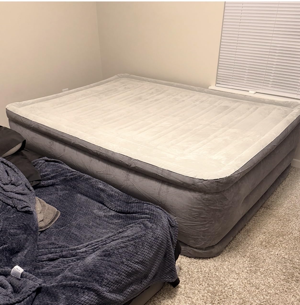 Intex 64417ED 22in Queen Dura-Beam Comfort Plush High-Rise Inflatable Air Mattress with Built in Pump for Travel and Camping, 600lb Weight Capacity customer photo 1