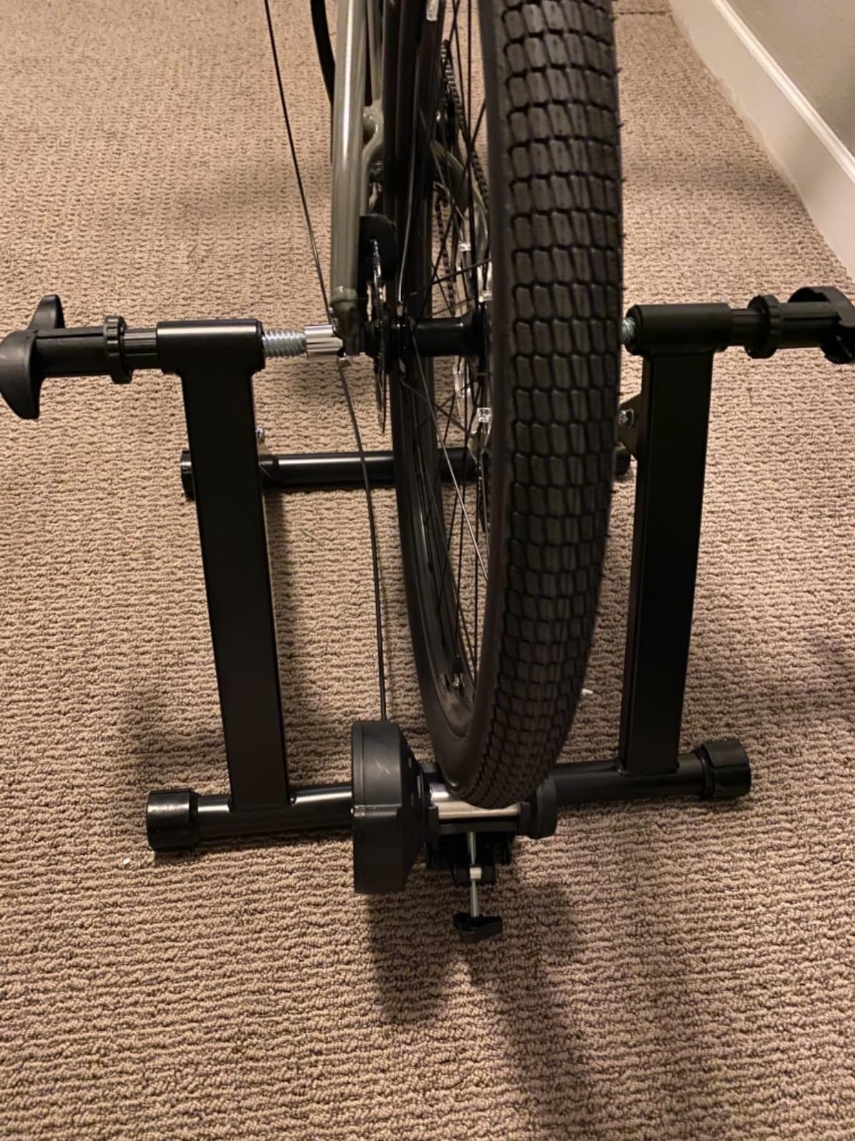 BalanceFrom Bike Trainer Stand Steel Bicycle Exercise Magnetic Stand with Front Wheel Riser customer photo 2
