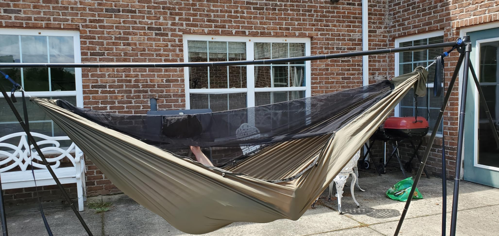 onewind 12×10ft Ultralight Camping Hammock Tarp, Hammock Rainfly with Doors | 1.1oz 20D Ripstop Silnylon, 4000mm Water resistant, Lightweight Tarp Shelter, 4 Season Tent Tarp for Hiking Backpacking customer photo 1
