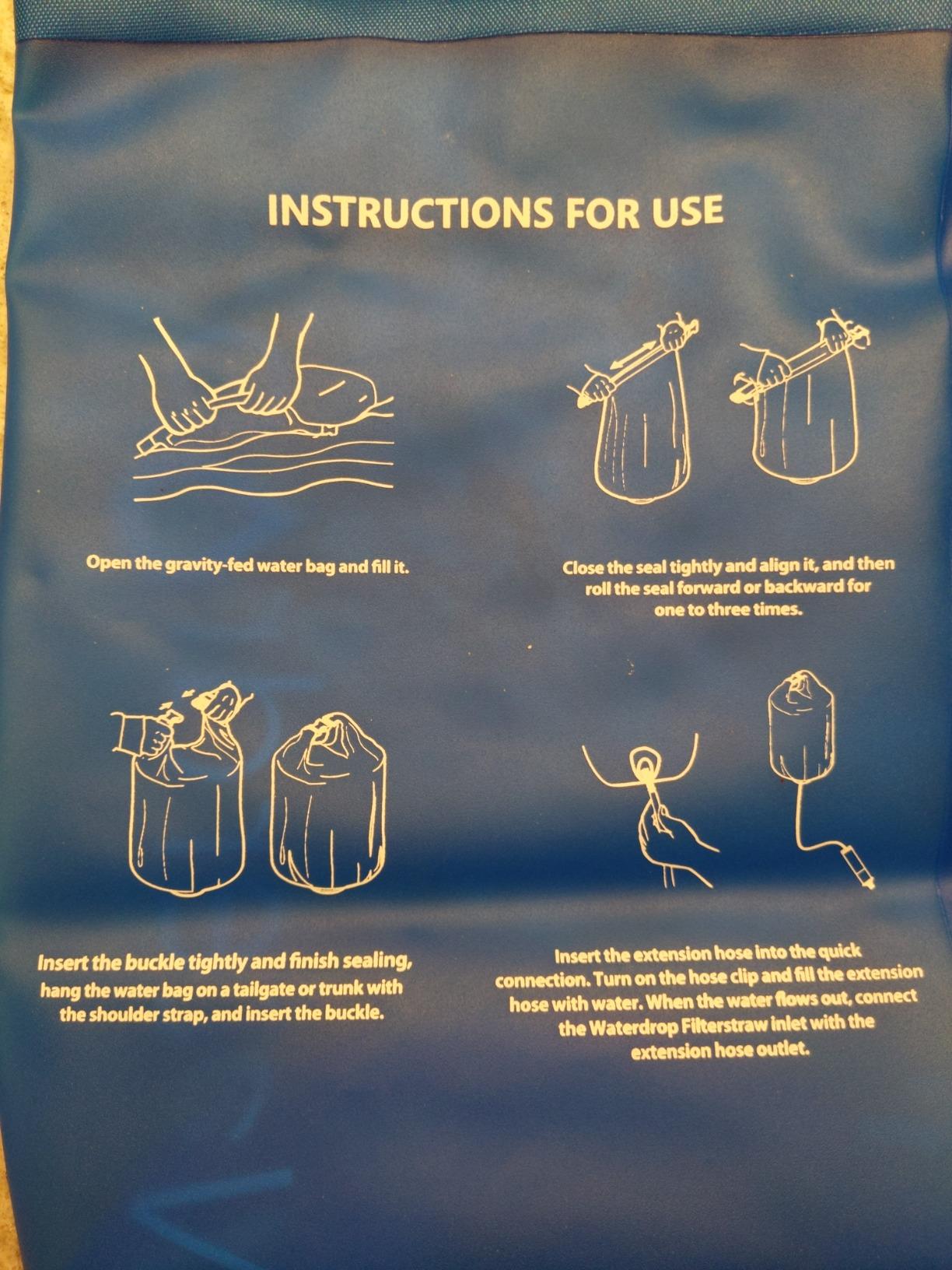 Waterdrop Gravity Water Bag, Compatible with Water Filter Straw | for Camping, Travel, Backpacking, Hiking and Emergency, Flex Foldable, 1.5 Gallon, with Outlet Tube customer photo 1
