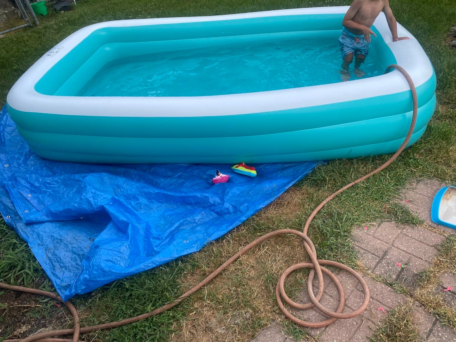 Toysical Inflatable Pool for Kids and Adults with Pump - 118 x 72 x 22 - More Durable Than Other Blow up Pools for Adults - Includes Patches customer photo 1