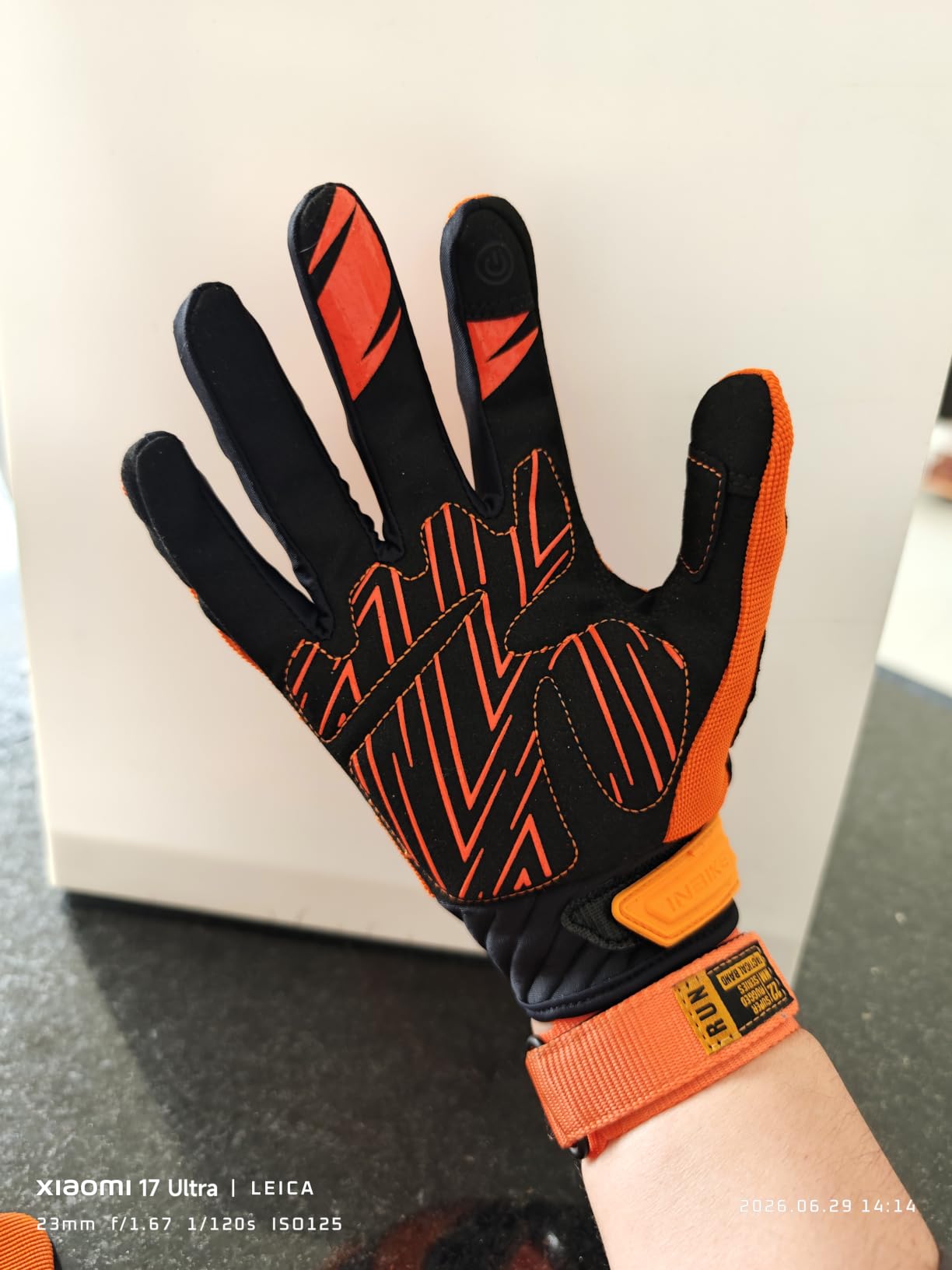 INBIKE Mountain Bike Gloves for Men Knuckle Guard Padded Cycling Gloves | 5mm Shock-Absorbing Palm Padding, MTB, Motocross, Road Cycling, Dirt Biking, Touchscreen Fingers, Anti-Slip Palm customer photo 1