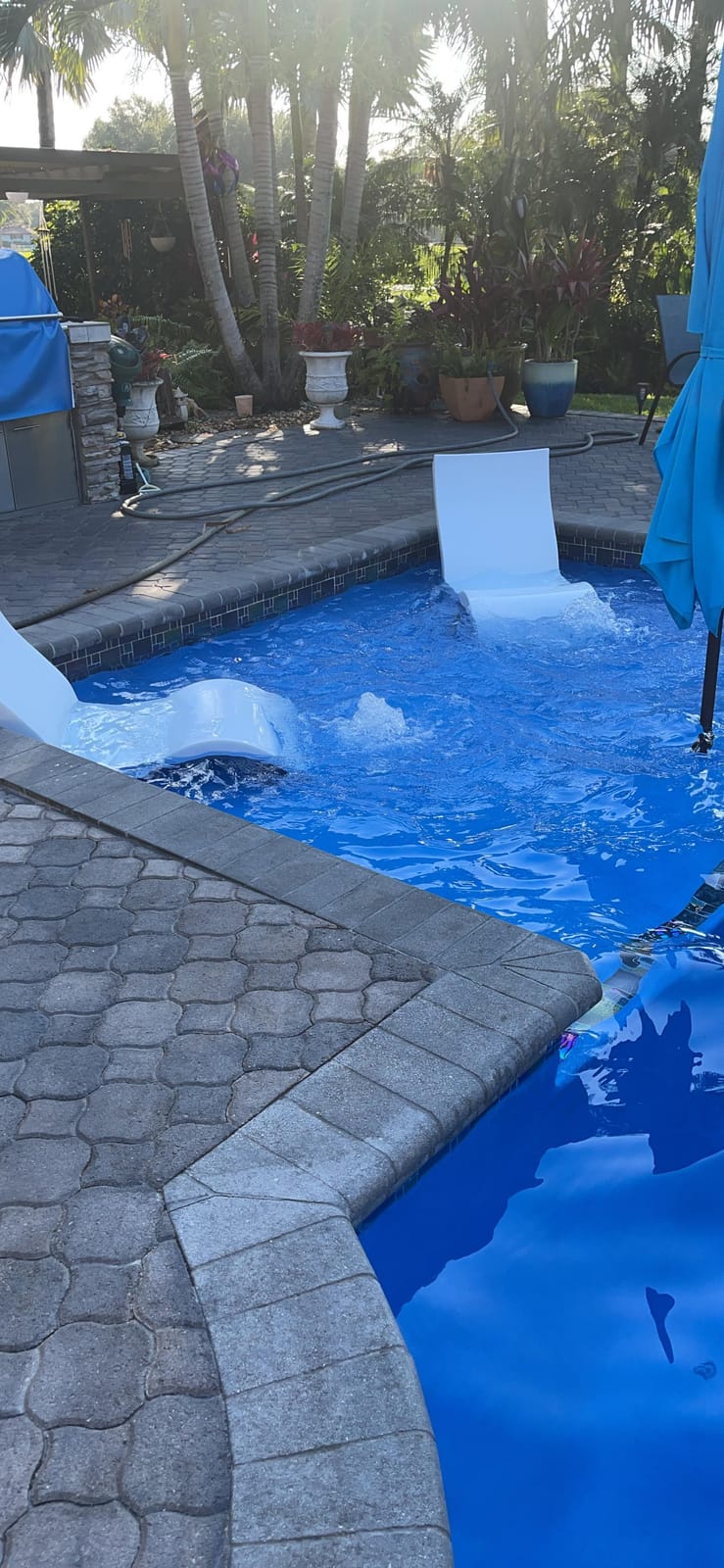 Ledge Lounger Signature Lowback Chair for in Pool or On-Deck Use - Ideal Water Depths 0-9 White Pool Lounge Chairs Set of 2 for Socializing customer photo 1