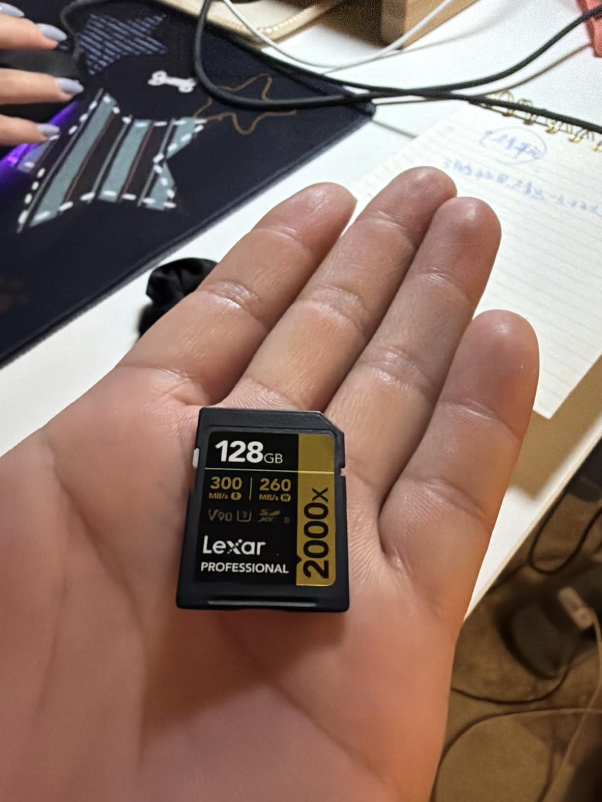 Lexar 128GB Professional 2000x SD Card, UHS-II, C10, U3, V90, Full HD, 8K, Up To 300MB/s Read SDXC Memory Card customer photo 1