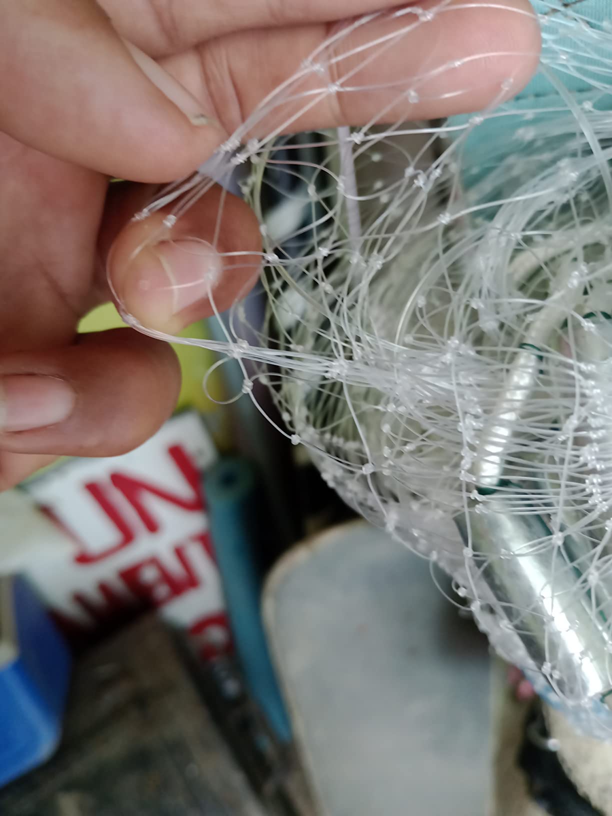 Neween Cast Net for Fishing with Shrimp Cage, American Freshwater Saltwater 3/4/5/6/7/8/9/10Ft Radius Casting Net Bait Trap Fish, Heavy Duty Zinc Sinker, 3/8 Inch Mesh Size customer photo 1