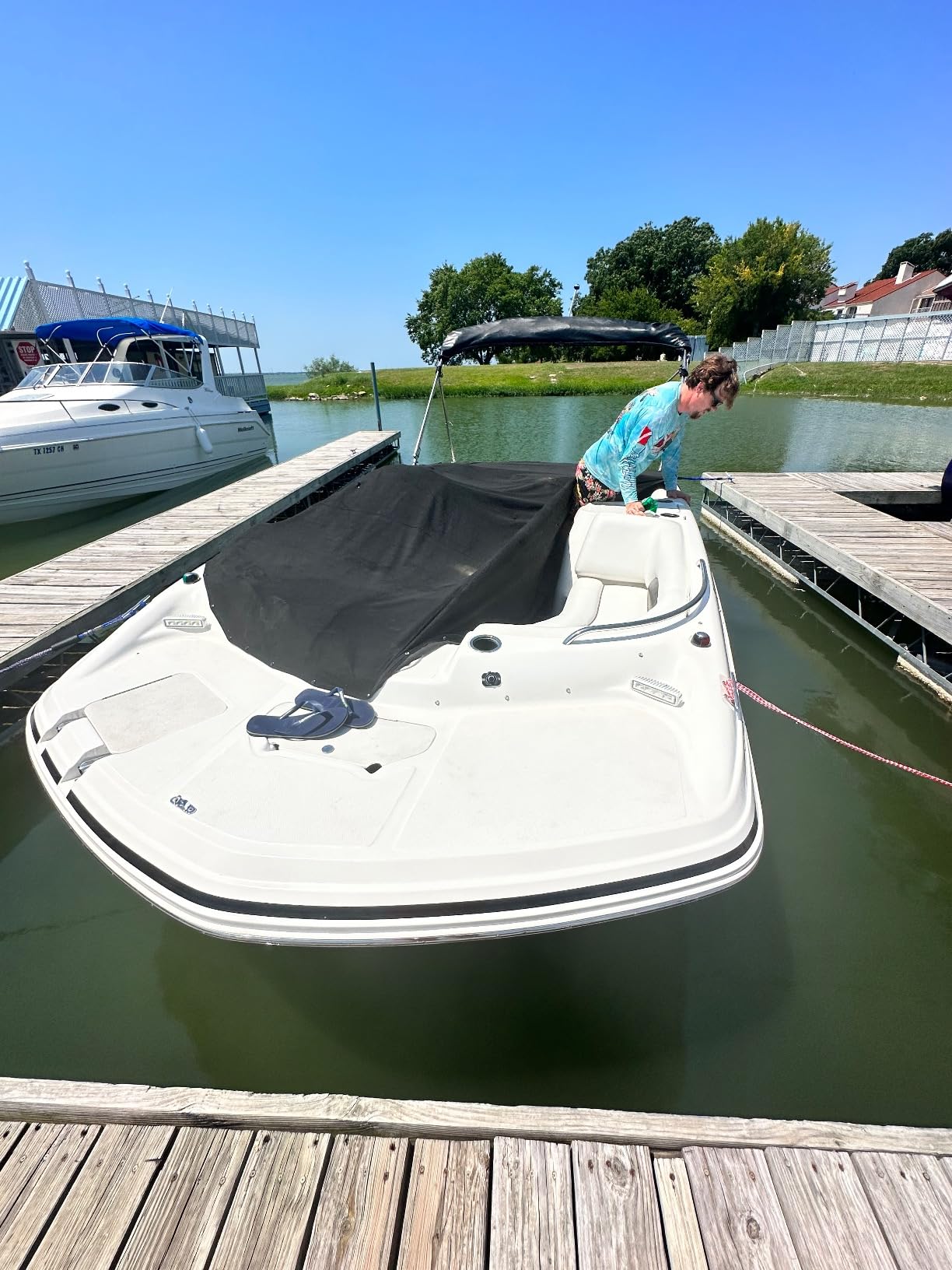 Partsam Waterproof LED Boat Lights - White Beam, 6.3 inch, 36W, IP67, Deck Dock Marine Light, 4000LM, 150Flood, 12/24V, Aluminum Housing, 180Adjustable Mount (2/4 pcs) customer photo 2