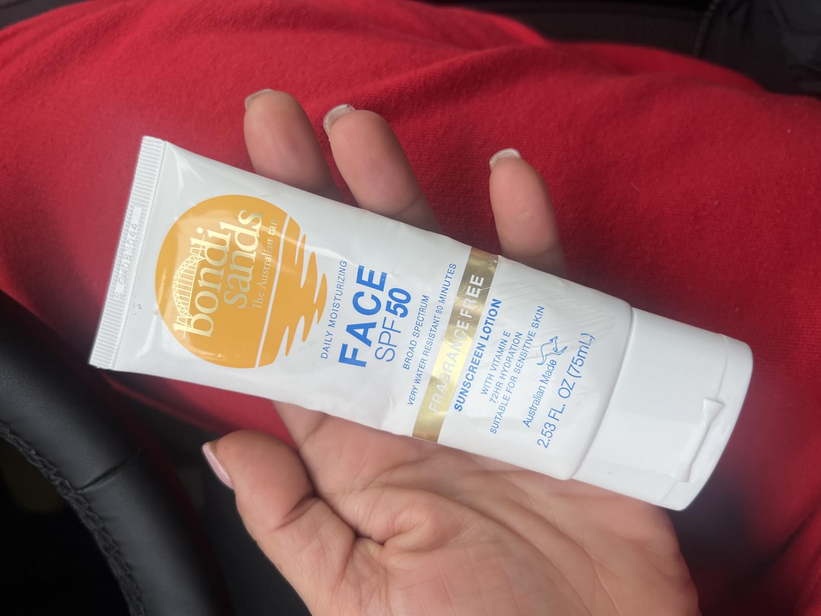 Bondi Sands Fragrance Free Daily Sunscreen Face Lotion SPF 50, 2.53 Fl Oz | Hydrating UVA + UVB Protection, Non-Greasy, Gentle, Water Resistant, Cruelty-Free customer photo 2