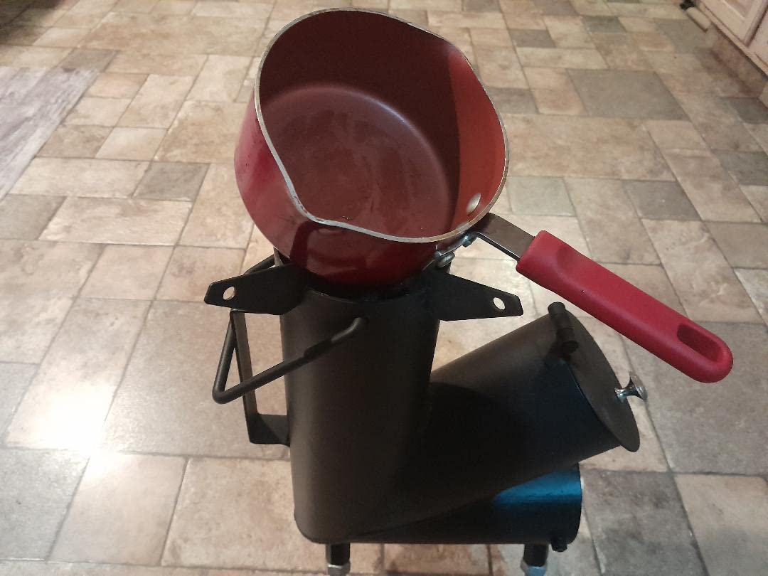 ROCKET STOVE Elite - A Portable Wood-Burning Camping Stove with a Fire Poker. For Camping Gear & Survival Gear, Backyard Cooking. Camping Grill, Outdoor Events. customer photo 2