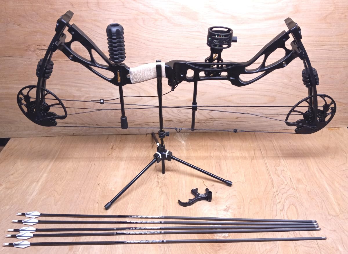 Sanlida Archery Dragon X8 RTH Compound Bow Package for Adults and Teens, 18