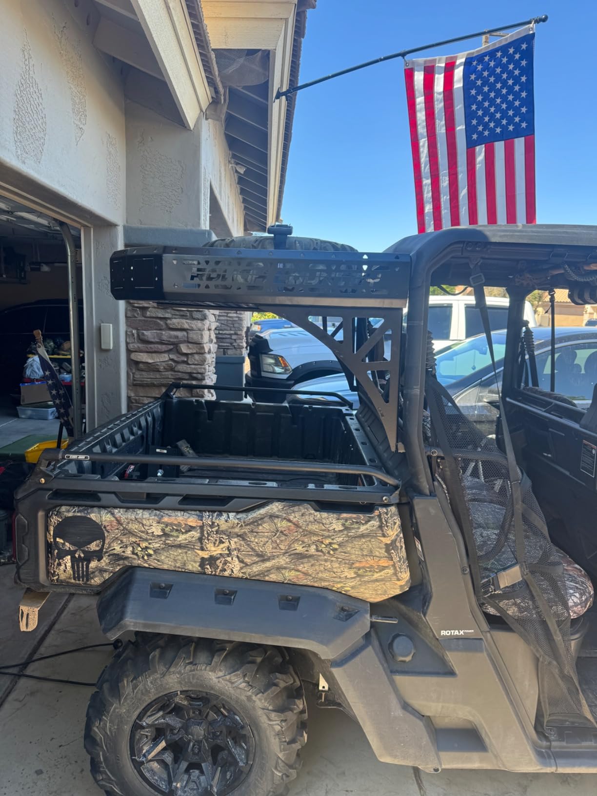 Rough Country Rear Cargo Rack for Can-Am Defender (2017-2025) - Bolt-on Over-Bed Storage customer photo 1