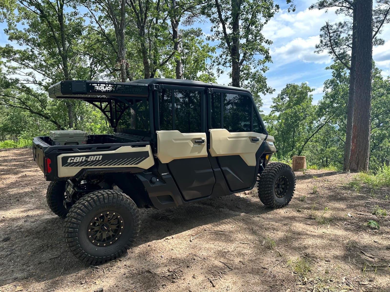 Rough Country Rear Cargo Rack for Can-Am Defender (2017-2025) - Bolt-on Over-Bed Storage customer photo 2