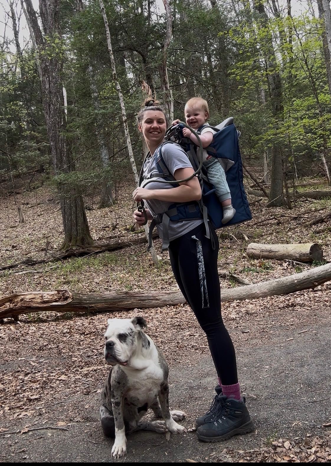 WIPHA Baby Backpack Carrier, Ergonomic Child Carrier Hiking with Sun Canopy, Safe Toddler Hiking Backpack Carrier with Large Storage Space & Insulated Pocket, Adjustable Padded Child Seat customer photo 1