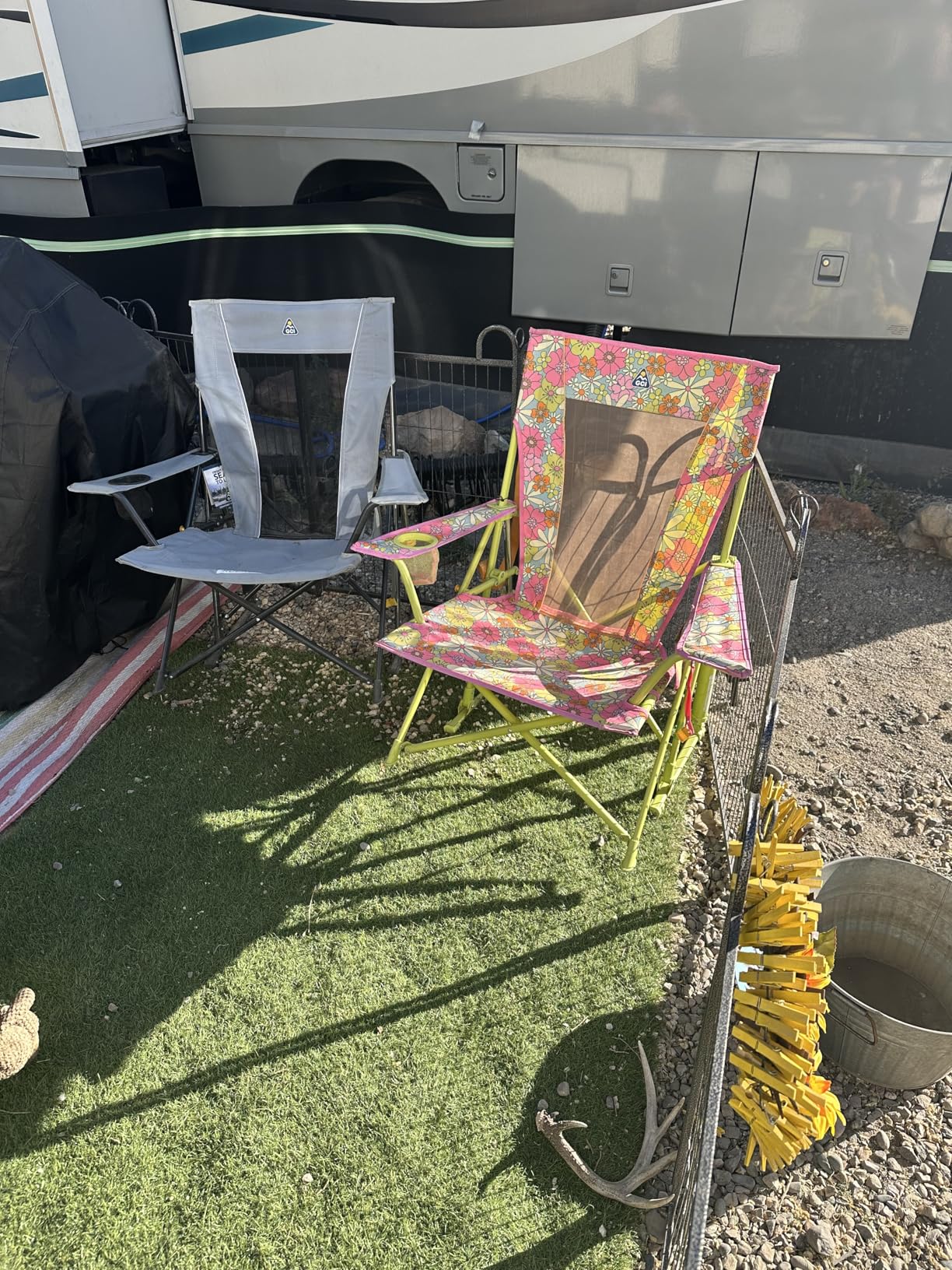 GCI Outdoor Comfort Pro Rocker Collapsible Rocking Chair & Outdoor Camping Chair, Indigo Blue customer photo 2