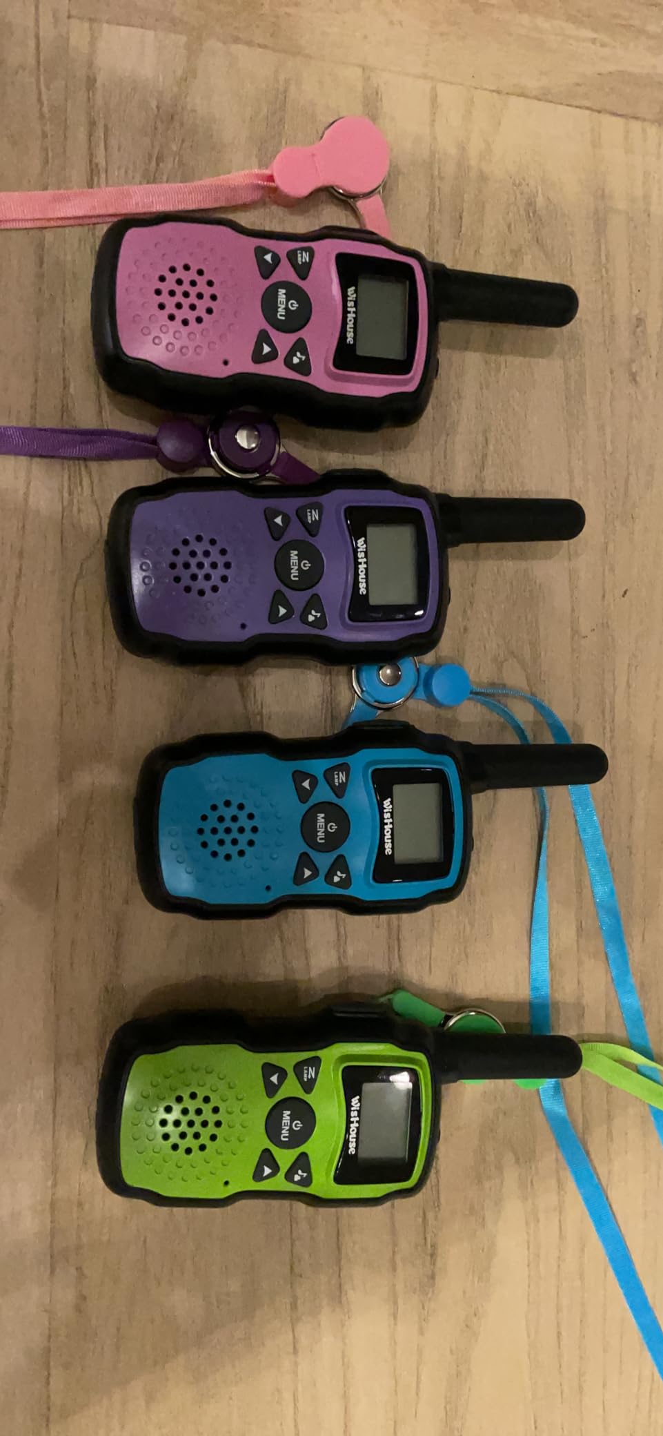 Walkie Talkies for Kids Rechargeable with USB Charger 6000mAh Battery, Outdoor Camping Games with Flashlight Lanyard, Toys for Girls, Birthday Gift for Children 2 Pack Pink Purple customer photo 2