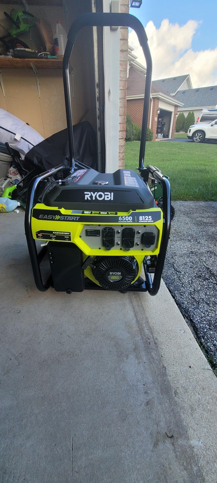 Generator Cover Waterproof, Heavy Duty Thicken 600D Polyester with Elastic Drawstring, Weather/UV Resistant Generator Cover for Universal Portable Generators 3000-5000 Watt (25''L x 24''W x21''H) customer photo 2