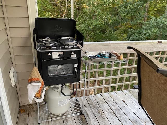 Hike Crew Outdoor Gas Camping Oven w/Carry Bag | CSA Approved Portable Propane-Powered 2-Burner Stove & Auto Ignition, Overheat Safety Shutoff, Built-In Thermometer Hose Regulator Included customer photo 2