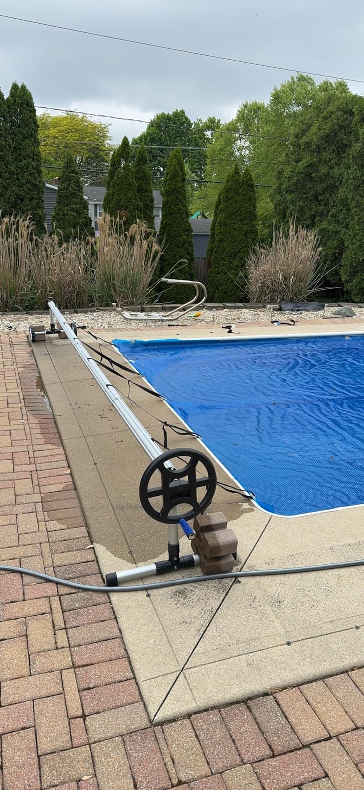 18FT Pool Cover Reel Set for Inground Pools, Fits 6-18 ft Wide Pool customer photo 1
