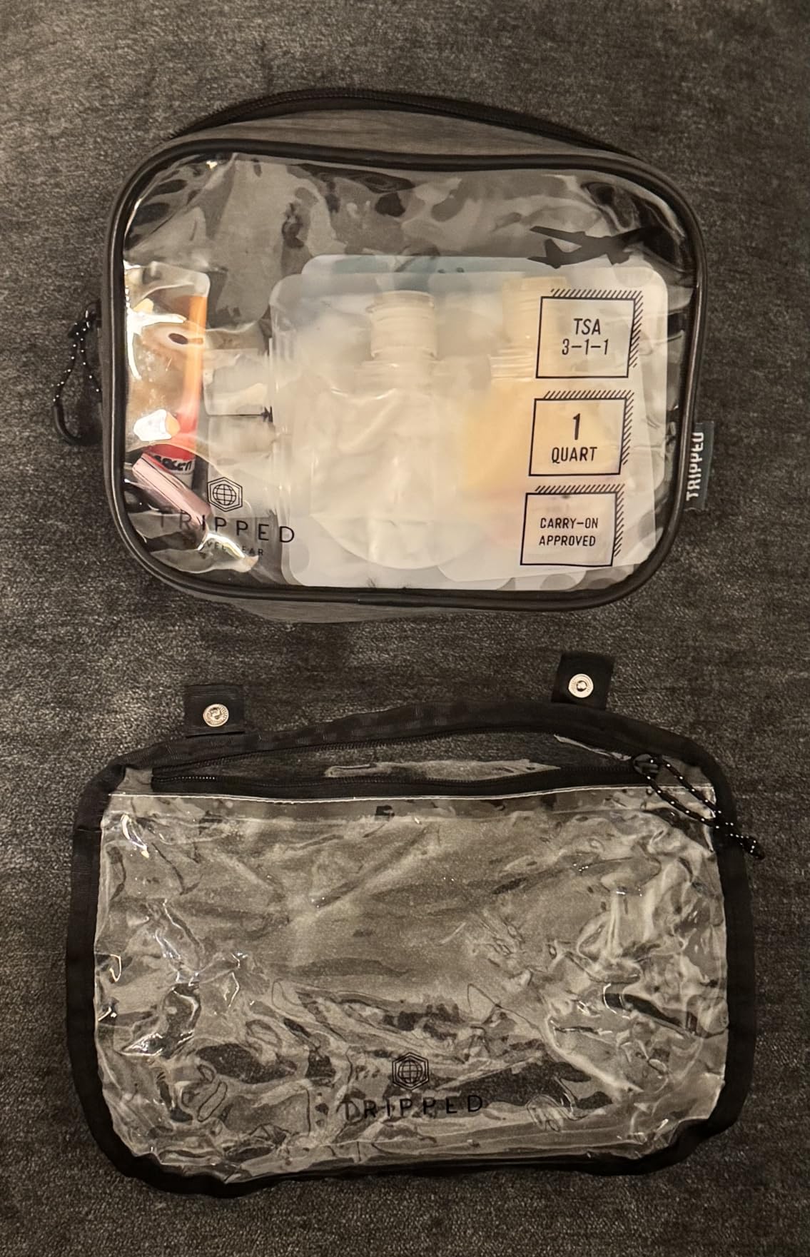 TRIPPED Travel Gear 3-Piece Travel Toiletry Bag Set | Hanging Toiletry Bag, 311 TSA Liquid Bag, and Accessory Organizer Pouch with Lightweight Ripstop Construction customer photo 1