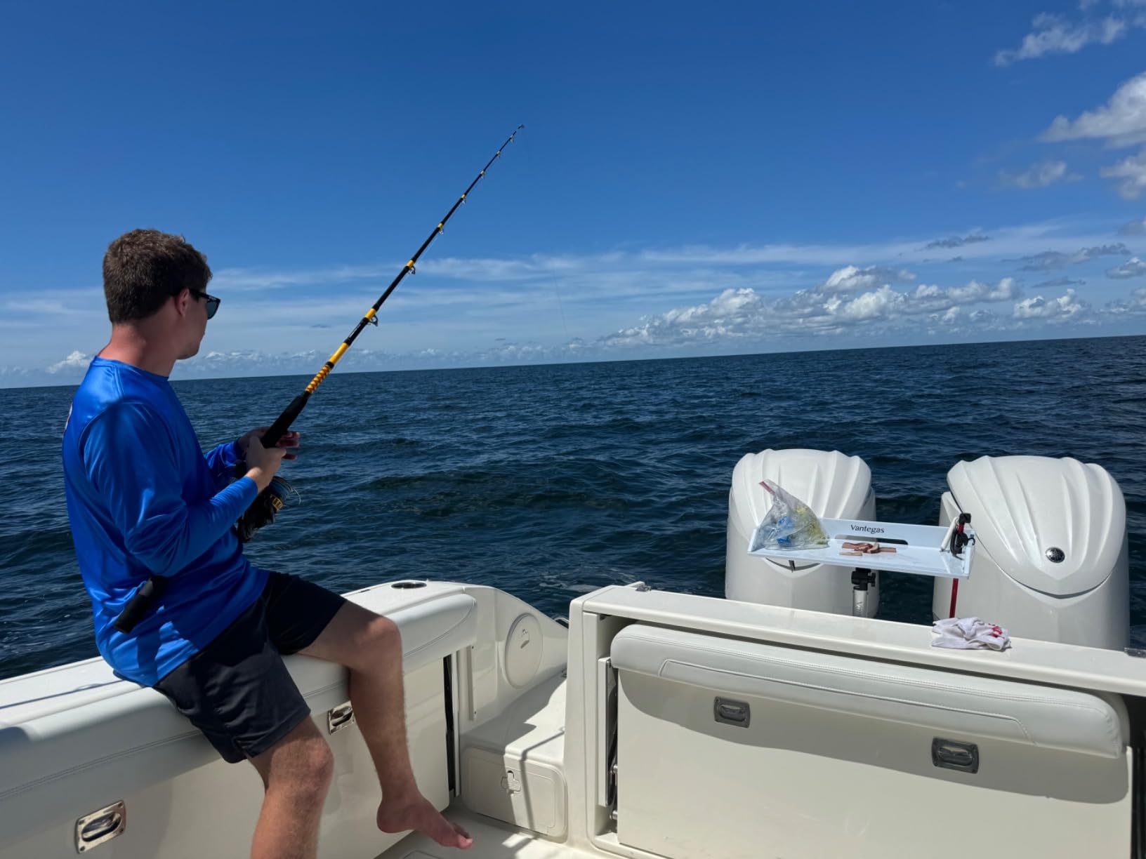 Boat Cutting Board Bait Table Filet Board For Fish Cleaning Station White Fishing Fillet Table, In Single Rod Holder With Plier Storage and Knife Slot, Marine Accessories For Boats Grill customer photo 1