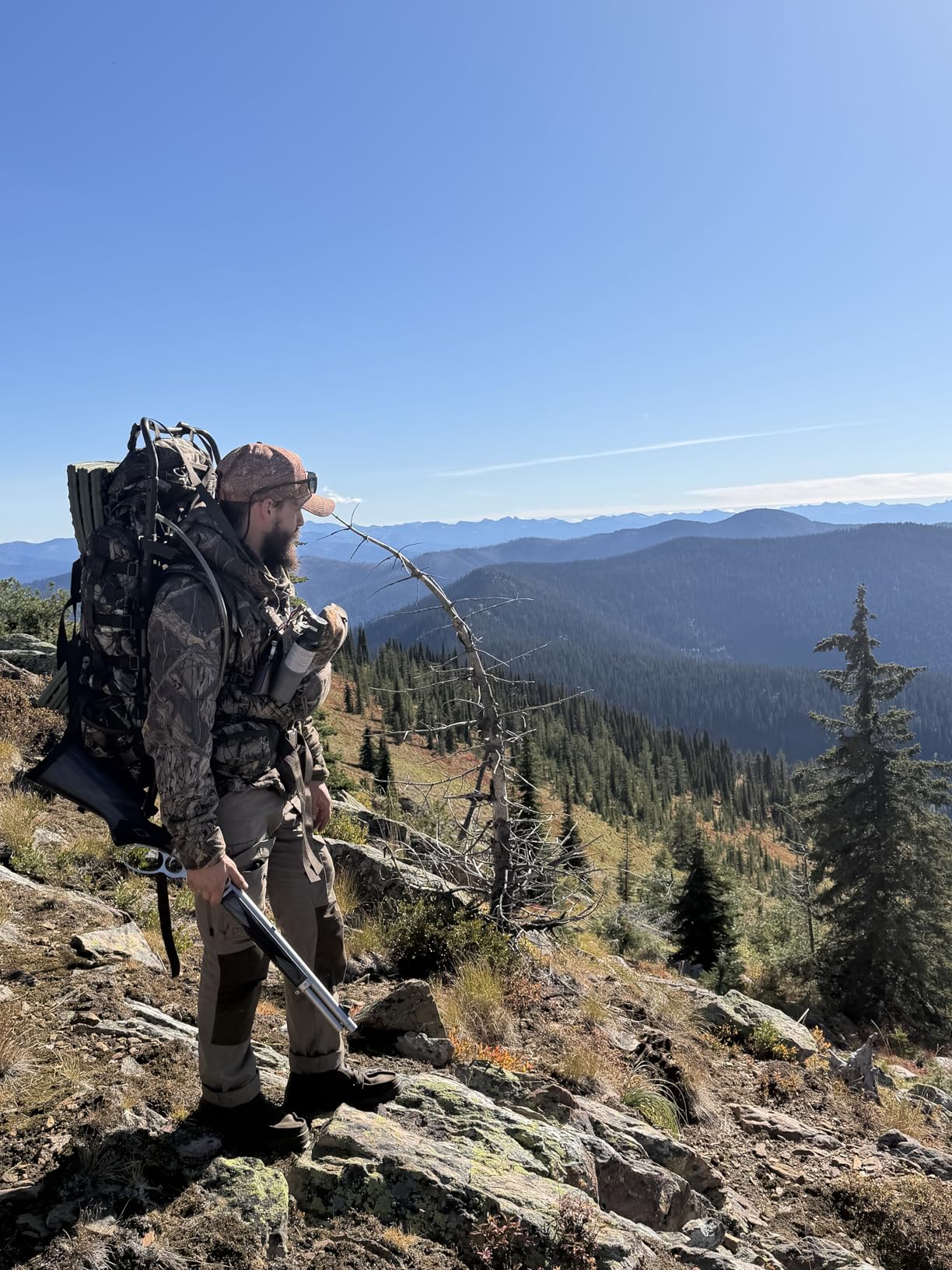 TIDEWE Hunting Backpack 5500cu with Frame and Rain Cover for Bow/Rifle/Pistol | 90L Capacity, 3-5 Day Hunting Pack, Heavy Load Support, Bow & Rifle Carry, Next G2 Camo, Multi-Pocket Storage, Rain Cover customer photo 1