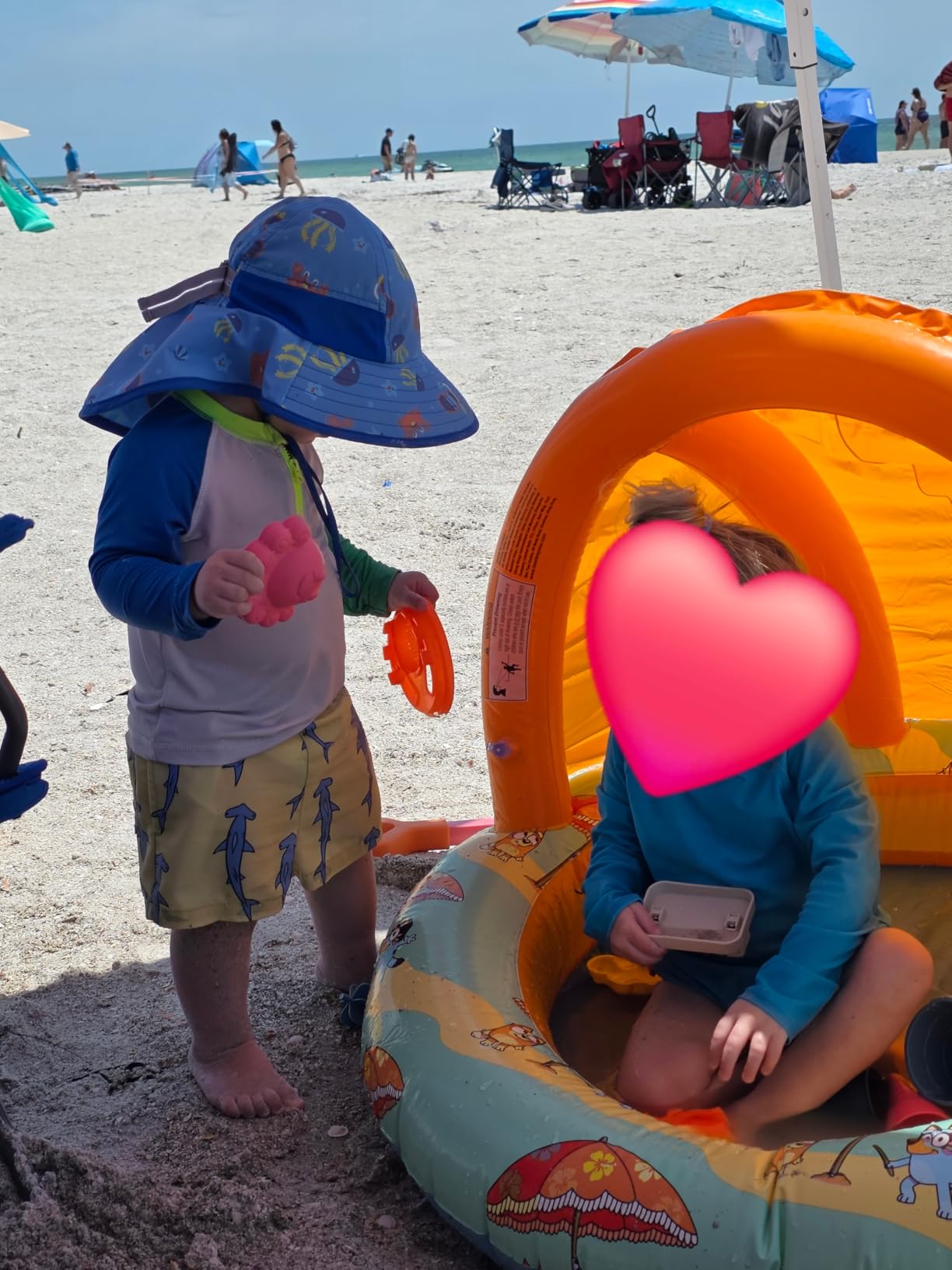 Kids Sun Hat UPF50+ Sun Protection Bucket Hat Toddler Summer Beach Play Hats with Neck Flap for Girl Boy Ages 3~10 customer photo 1