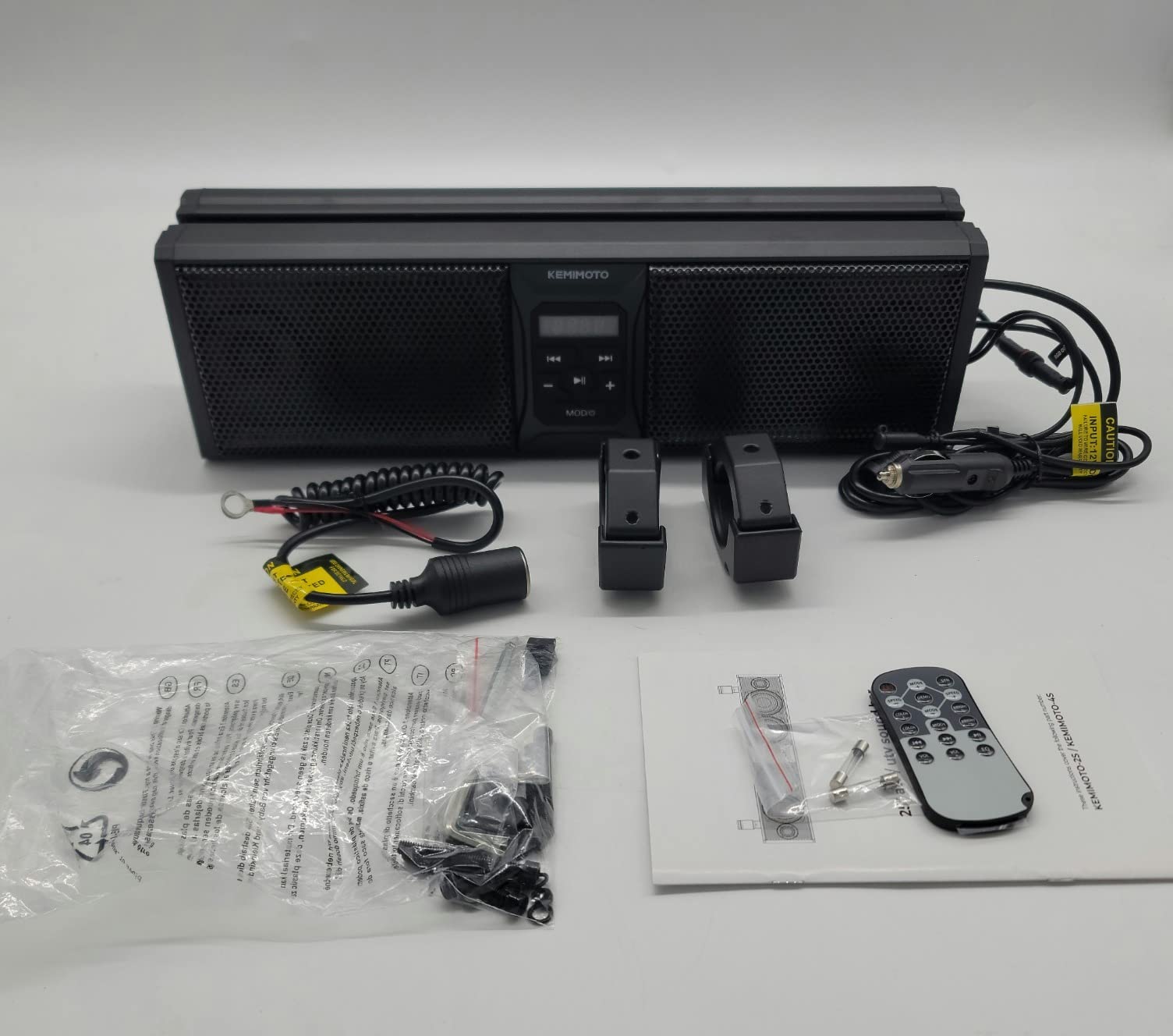 KEMIMOTO UTV Sound Bar 16 Inch with Multicolor RGB Lights | UTV SoundBar ATV Golf Cart Sound Bar SXS Speakers Compatible with Polaris RZR Can-Am Defender Maverick X3 CFMOTO ZFORCE customer photo 1