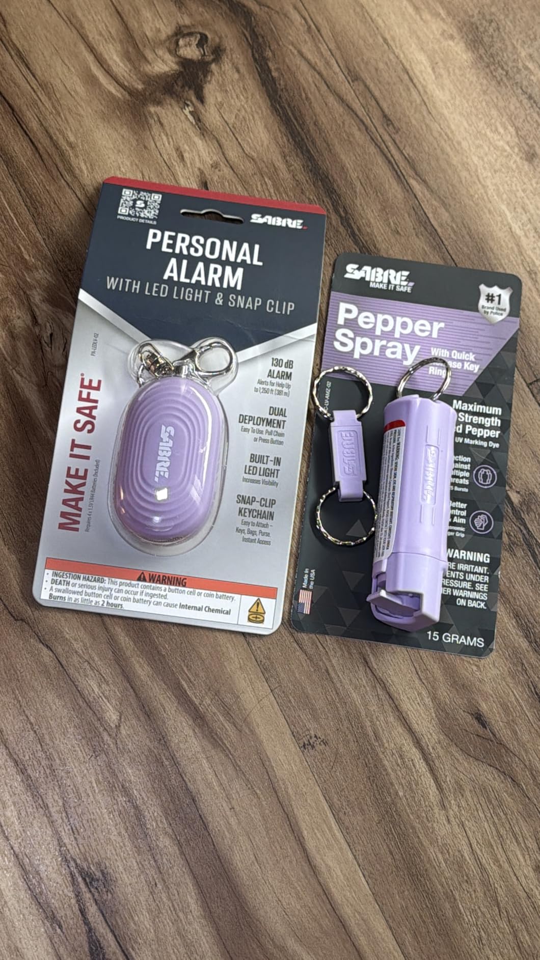 SABRE Personal Safety Kit with Pepper Spray and 2-in-1 Personal Alarm with LED Light, 130dB Alarm Audible Up to 1,250 Feet customer photo 1